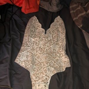 White lace bodysuit